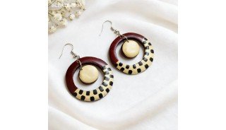 Handcrafted Painting Wood Earrings Premium Design